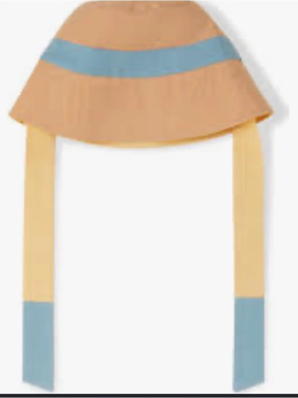 NWT The Sunday Collective Kids Unisex Cotton Bucket Hat with Ties Classic Preppy